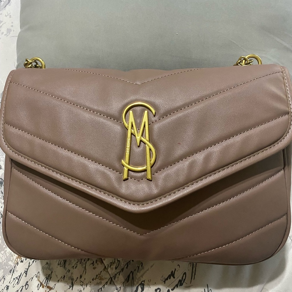 Steve Madden Taupe Quilted Shoulder Bag